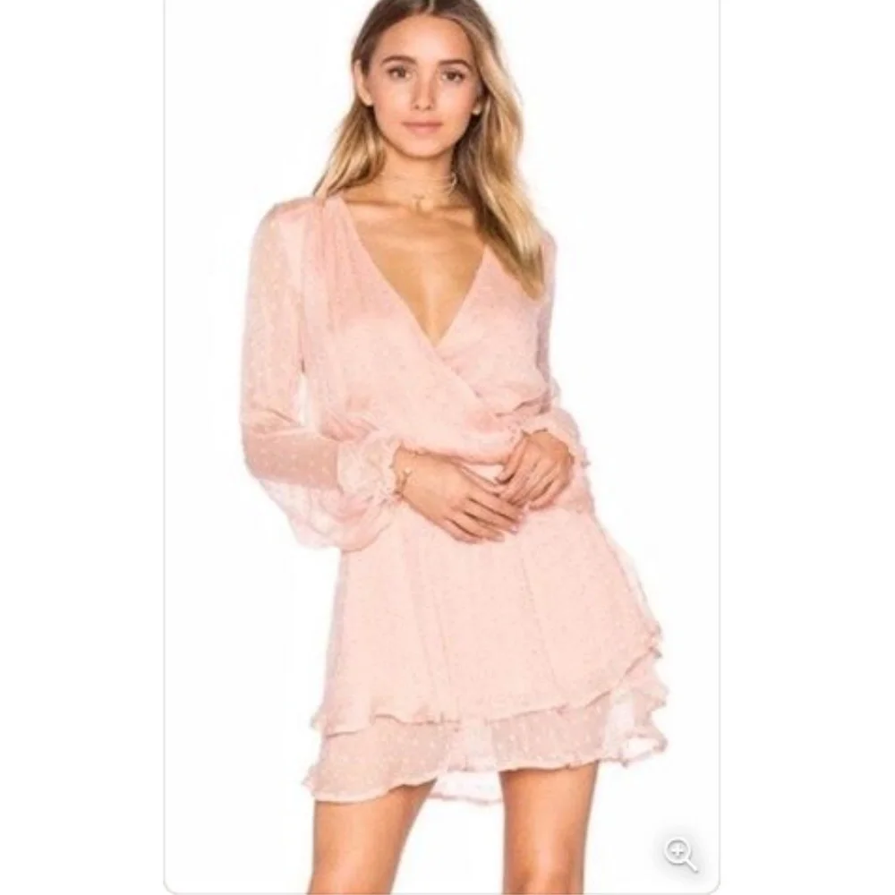 Free People Blush Daliah Swiss Dot‎ Mini Dress